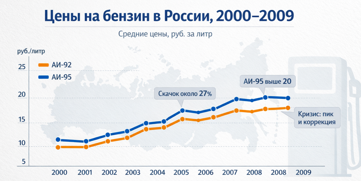 Фото От 7 до 190 рублей: как менялись цены на бензин в России за последние 26 лет 2 - Сиб.ФМ Фото От 7 до 190 рублей: как менялись цены на бензин в России за последние 26 лет 2